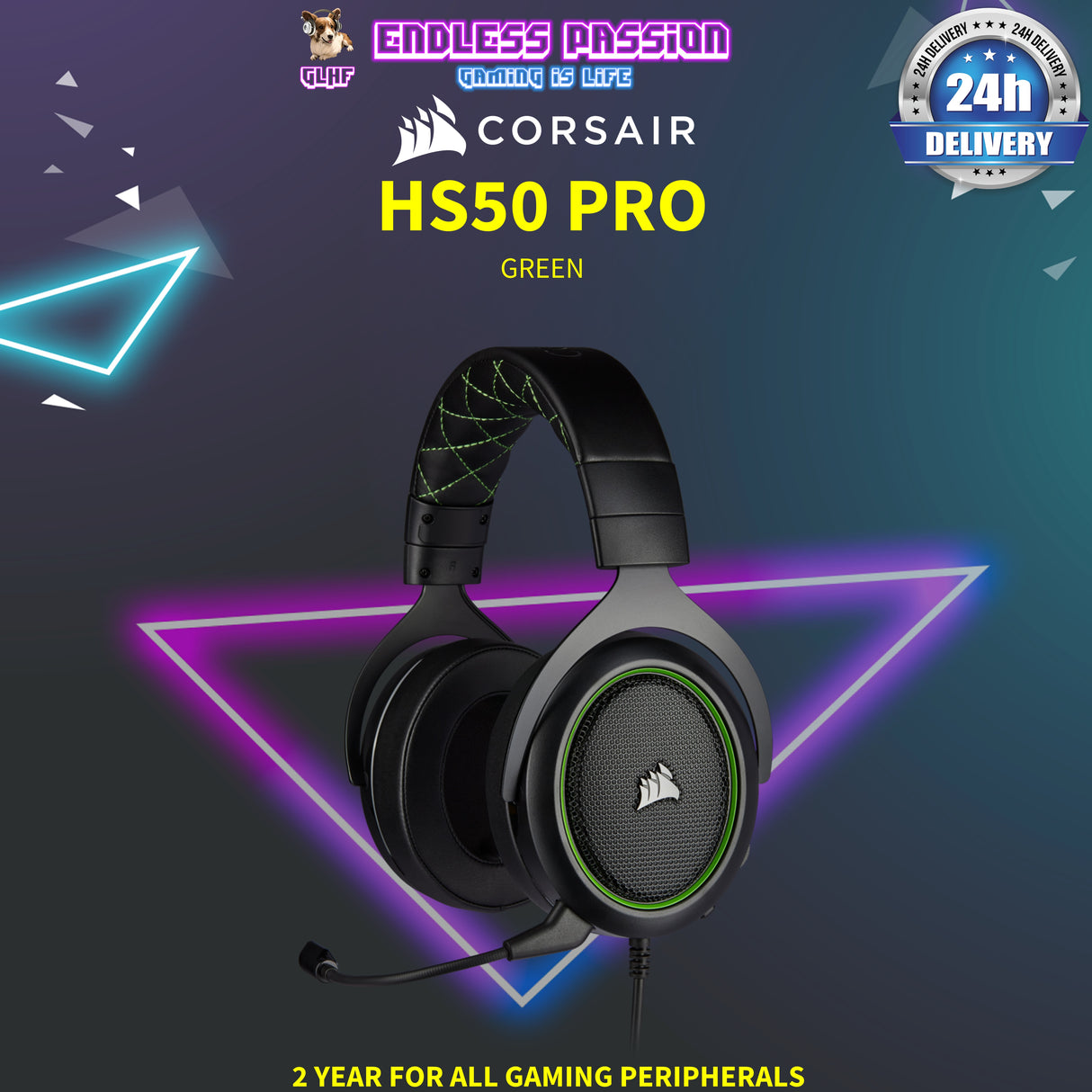 Corsair HS50 PRO Stereo Wired Gaming Headset