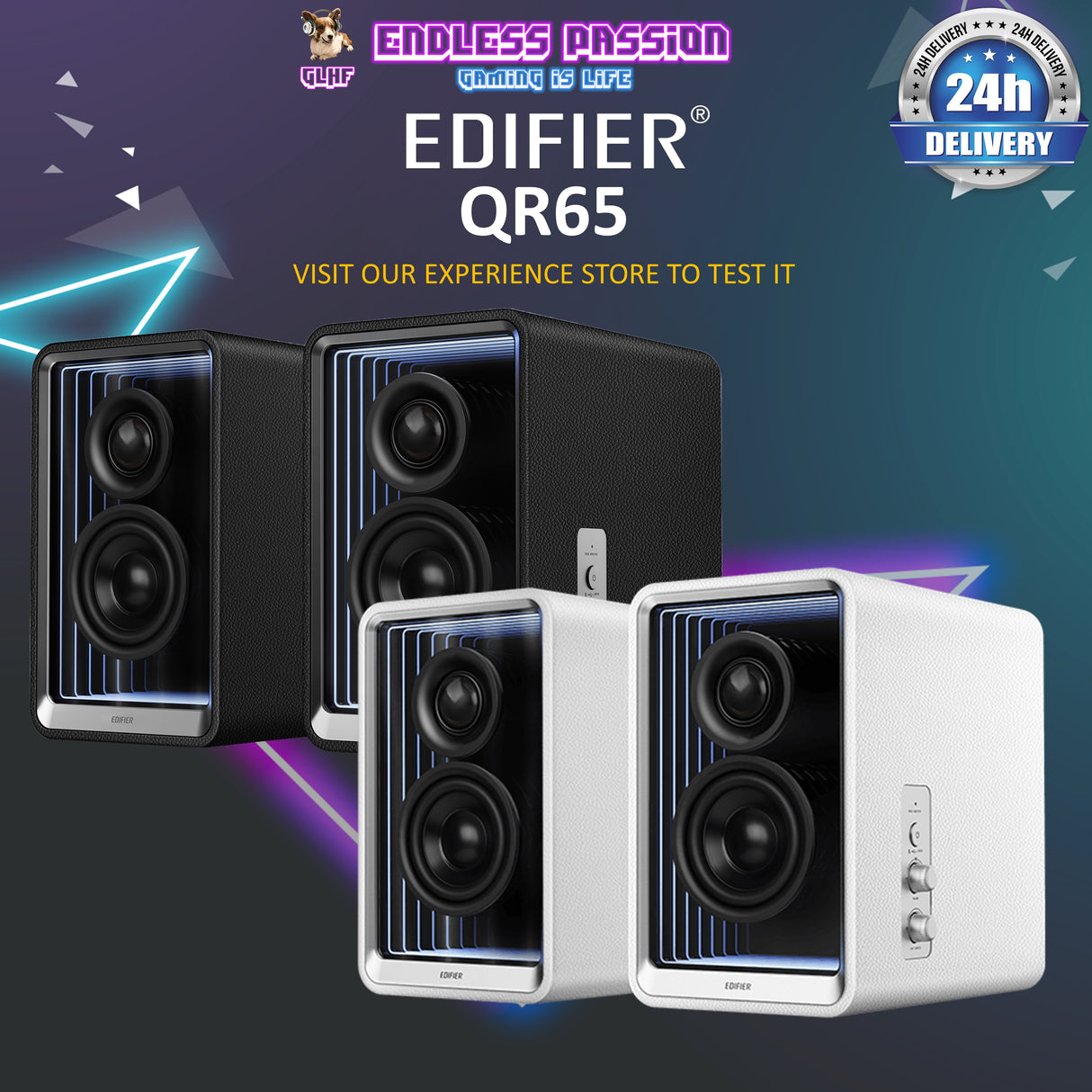 Edifier QR65 Desktop Active Monitor with GaN Charger