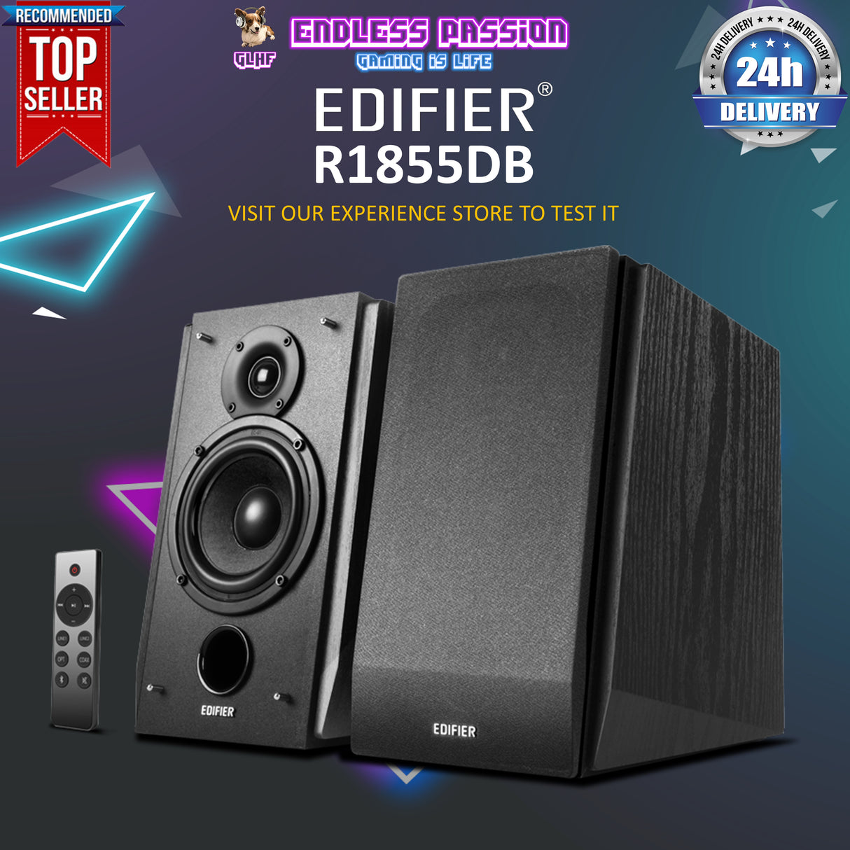 Edifier R1855DB Active 2.0 Bluetooth Bookshelf Speakers