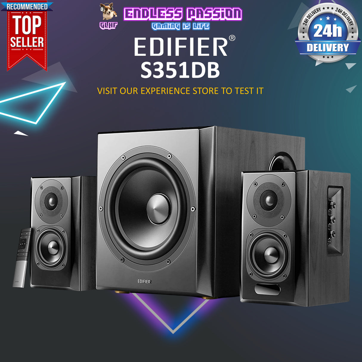 Edifier S351DB Bluetooth Bookshelf Speakers with Subwoofer