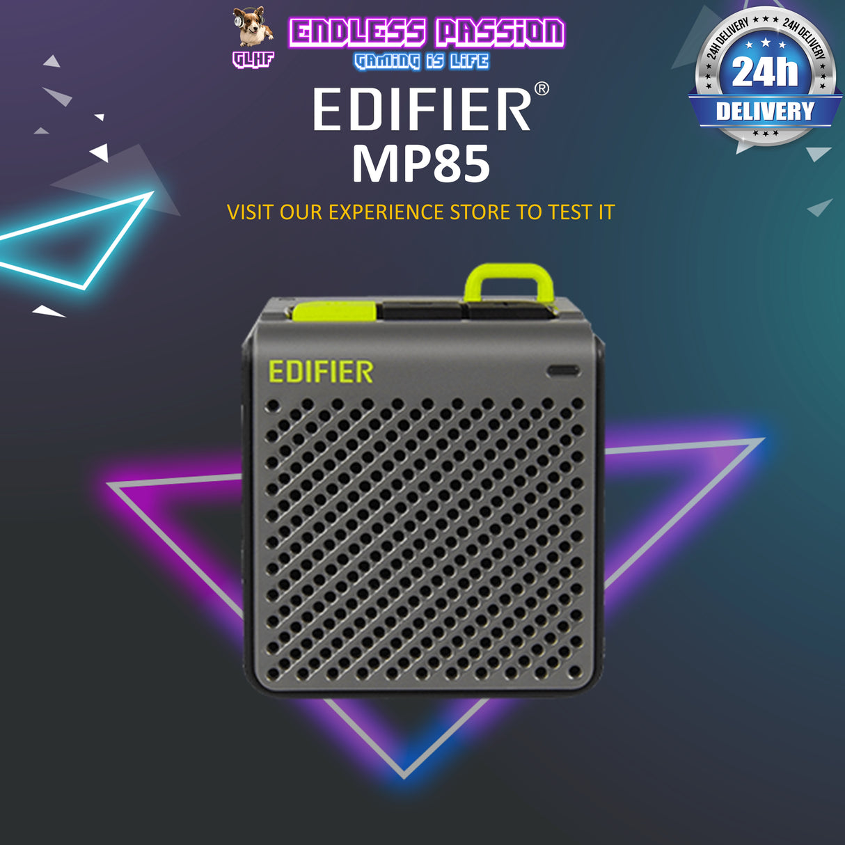 Edifier MP85 Portable Mini Bluetooth Speaker - Grey