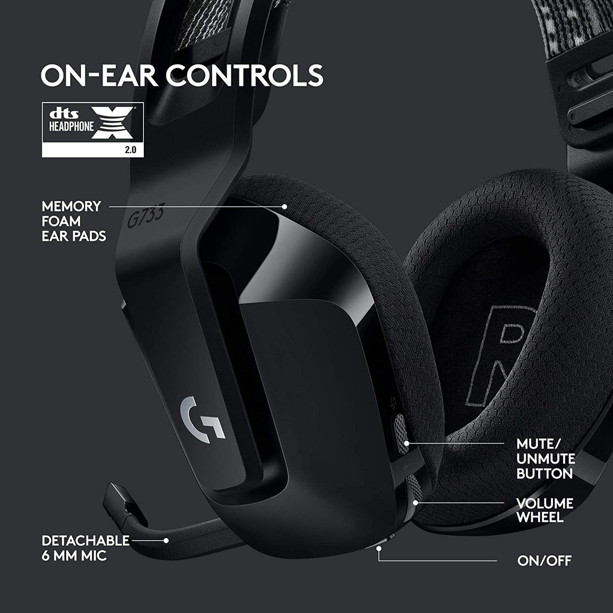 Logitech G733 Lightspeed Wireless Gaming Headset