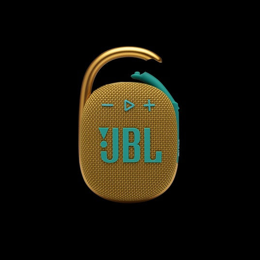 JBL Clip 4: Portable Speaker with Bluetooth, Built-in Battery, Waterproof and Dustproof Feature - Yellow