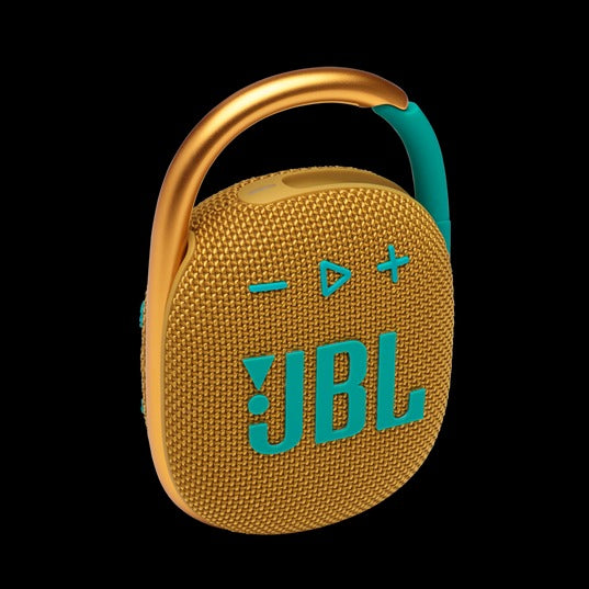 JBL Clip 4: Portable Speaker with Bluetooth, Built-in Battery, Waterproof and Dustproof Feature - Yellow