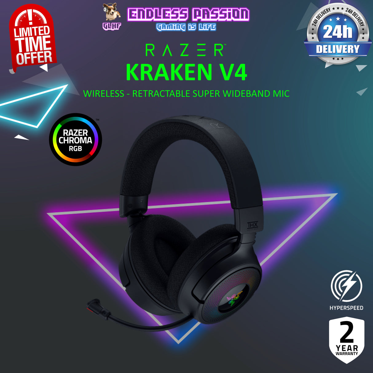 Razer Kraken V4 Wireless Gaming Headset