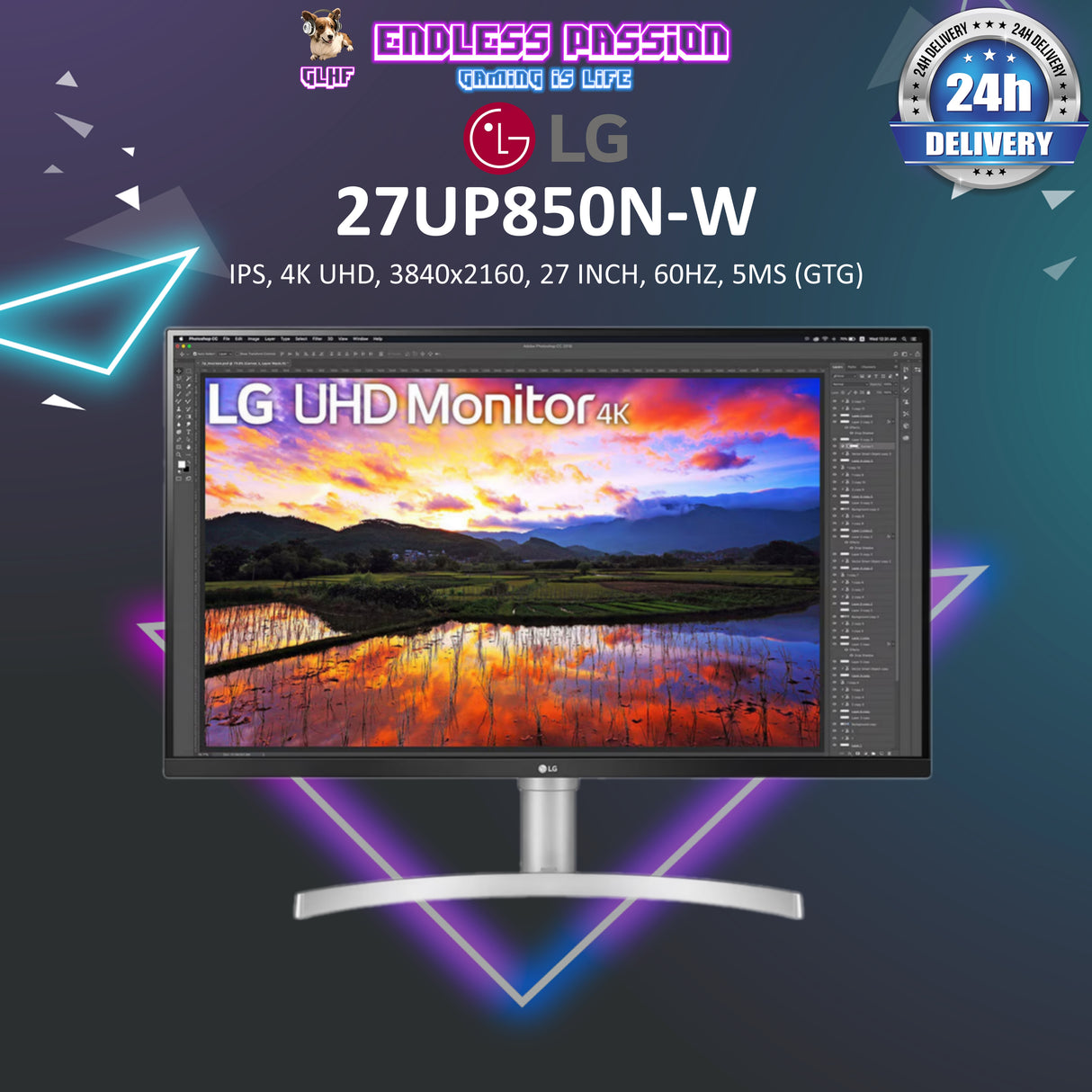 LG 27UP850N-W - 27 Inch UHD IPS Productivity Monitor