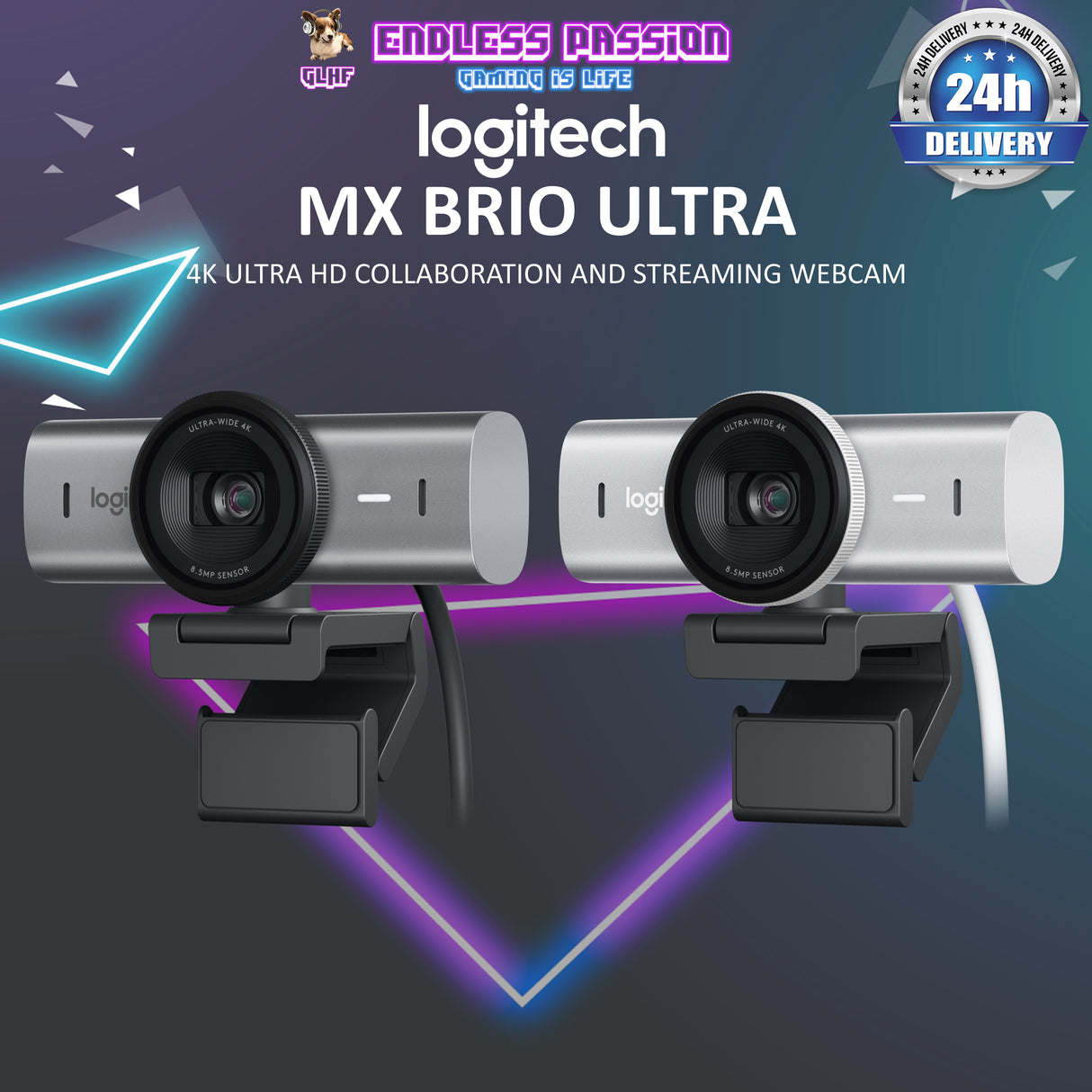 Logitech MX Brio 4K Ultra HD Collaboration and Streaming Webcam