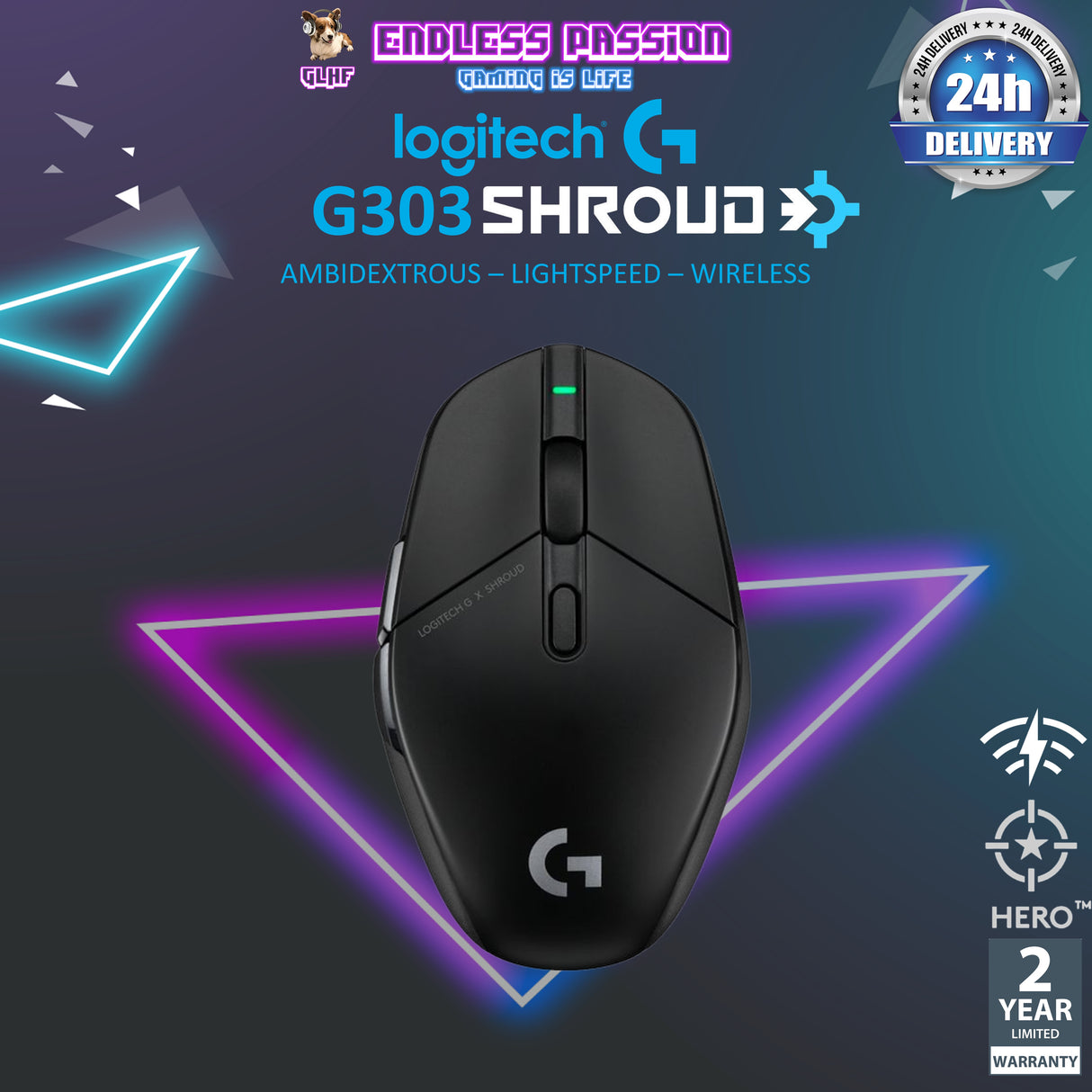 Logitech G303 Shroud Edition Wireless Gaming Mouse