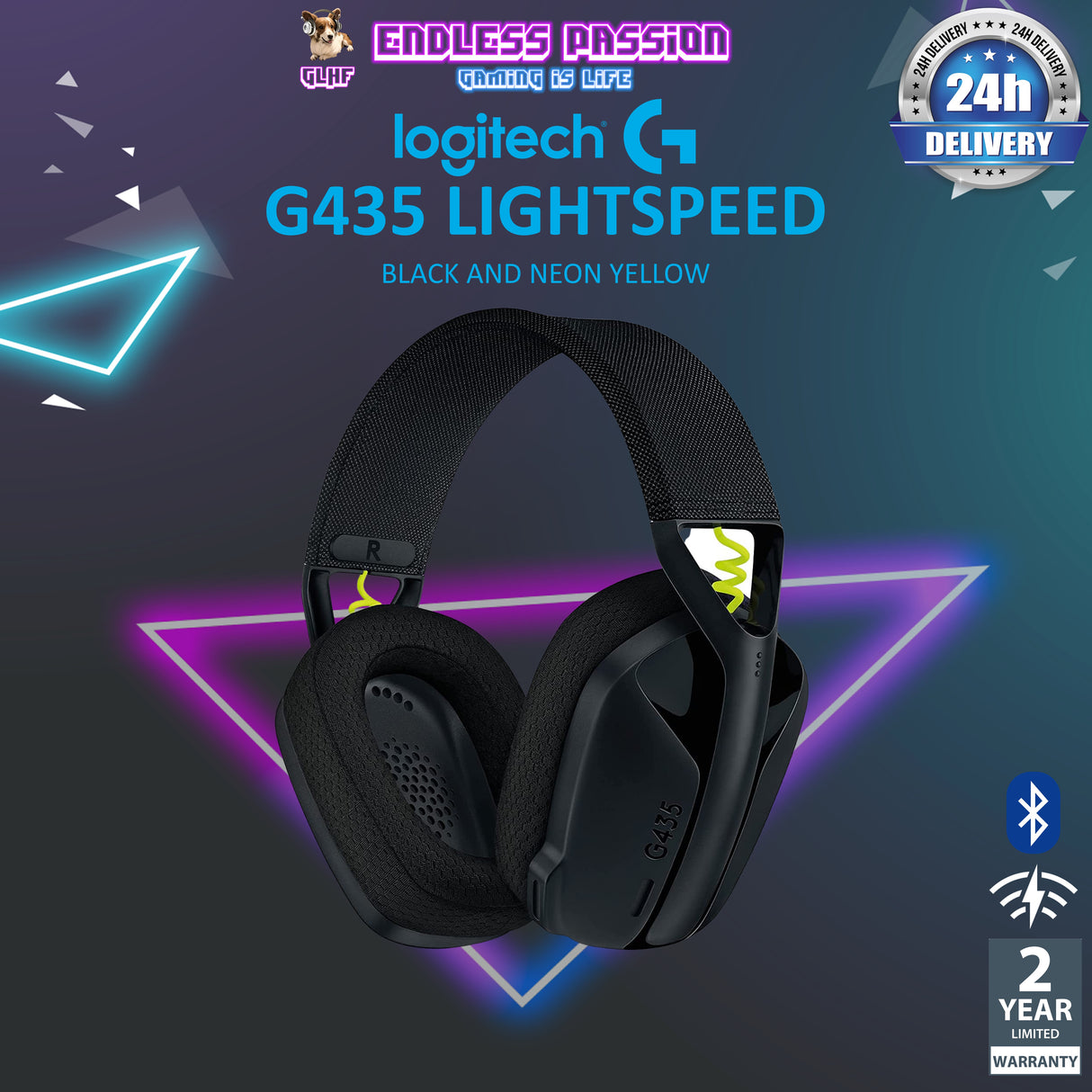 Logitech G435 LIGHTSPEED Wireless Gaming Headset