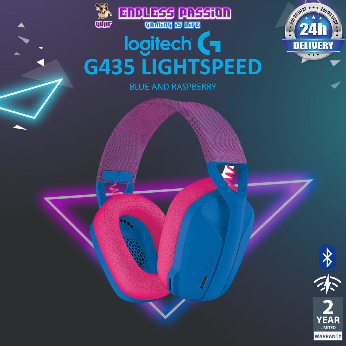 Logitech G435 LIGHTSPEED Wireless Gaming Headset