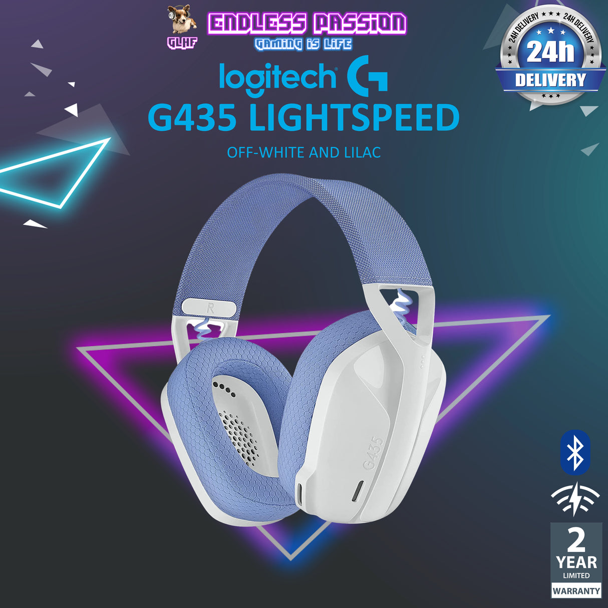 Logitech G435 LIGHTSPEED Wireless Gaming Headset