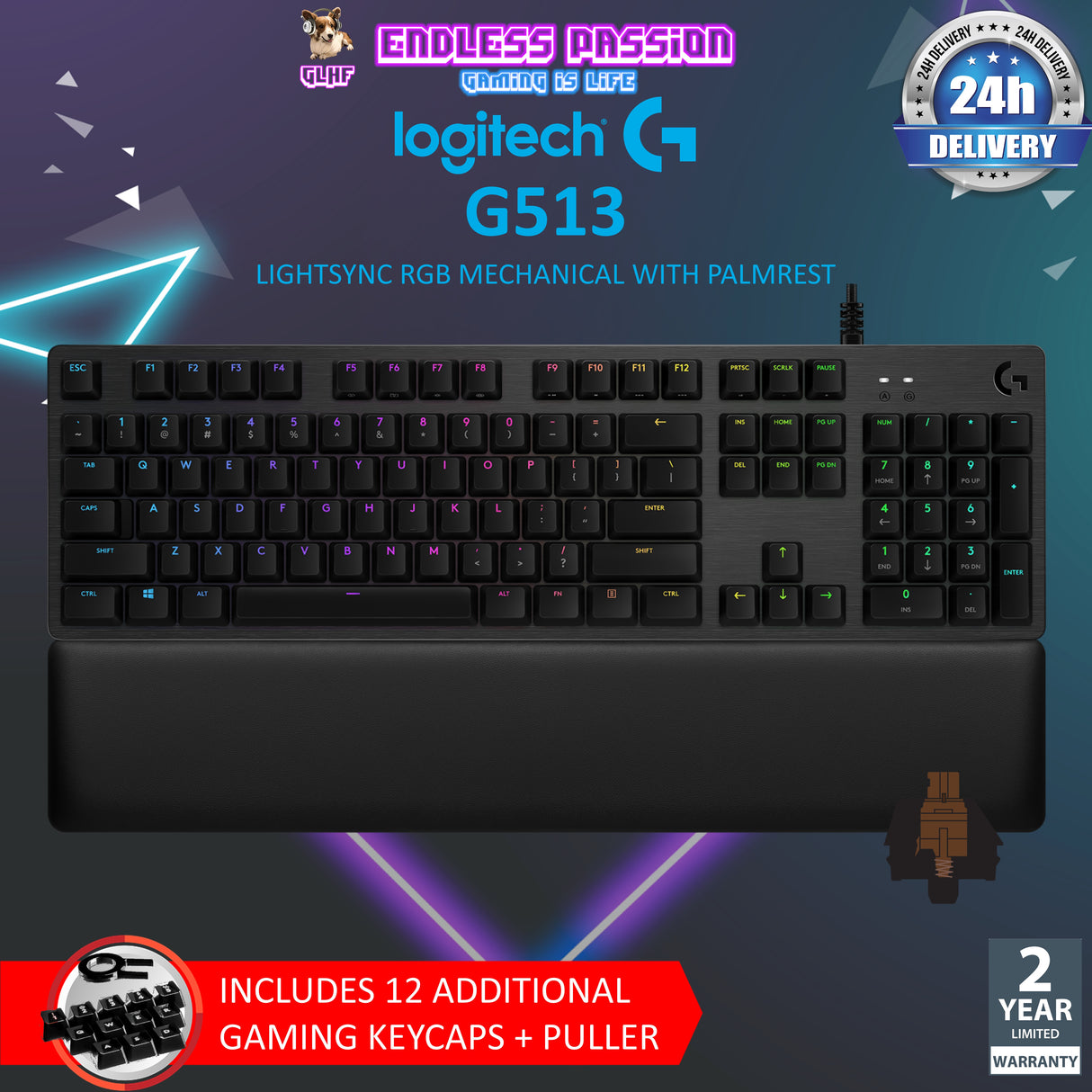 Logitech G513 RGB Wired Mechanical Gaming Keyboard