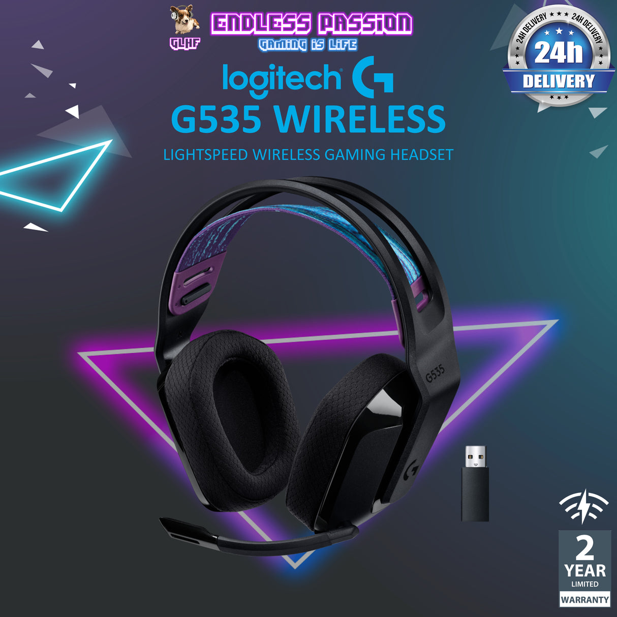 Logitech G535 Lightspeed Wireless Gaming Headset