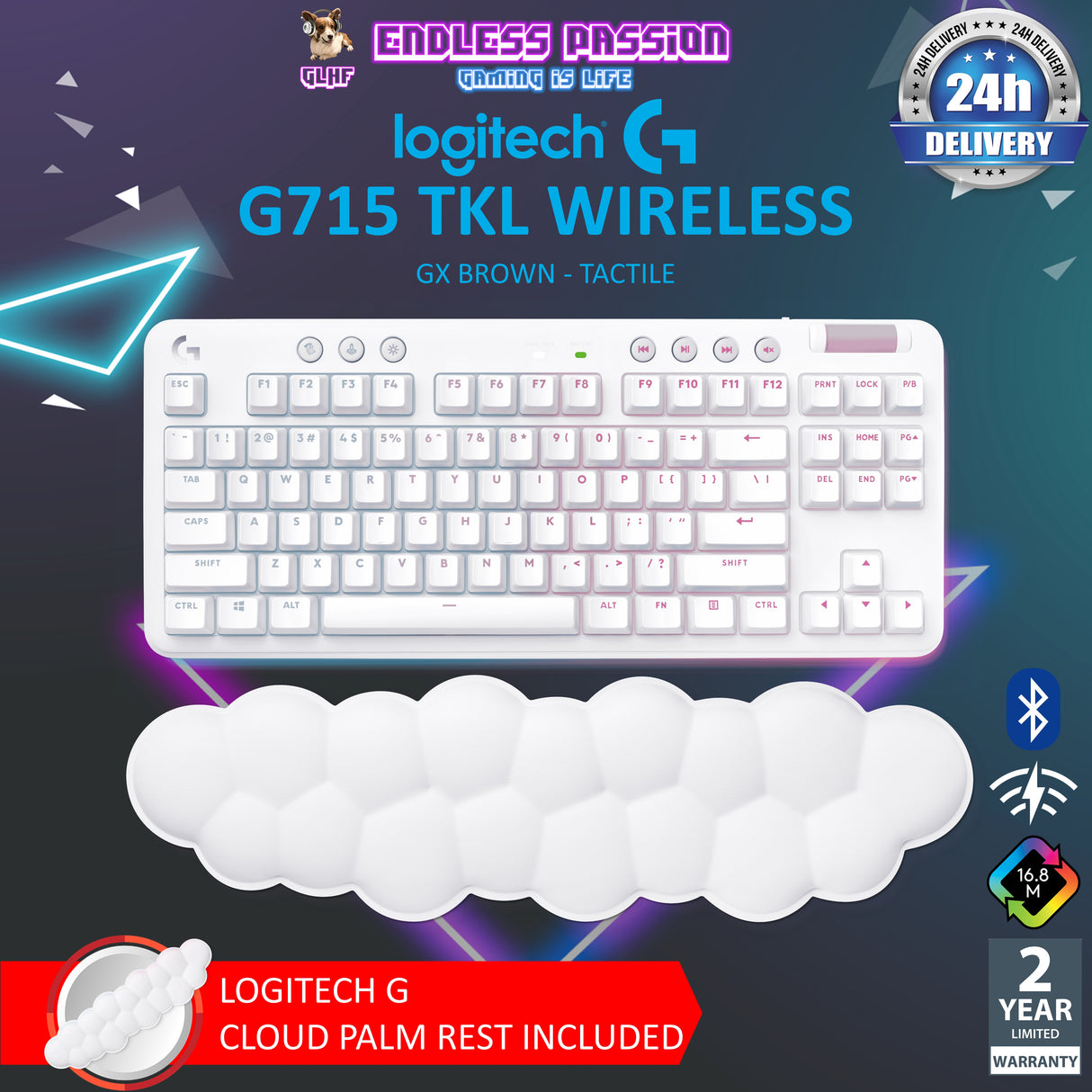 Logitech G715 TKL Wireless Mechanical Gaming Keyboard