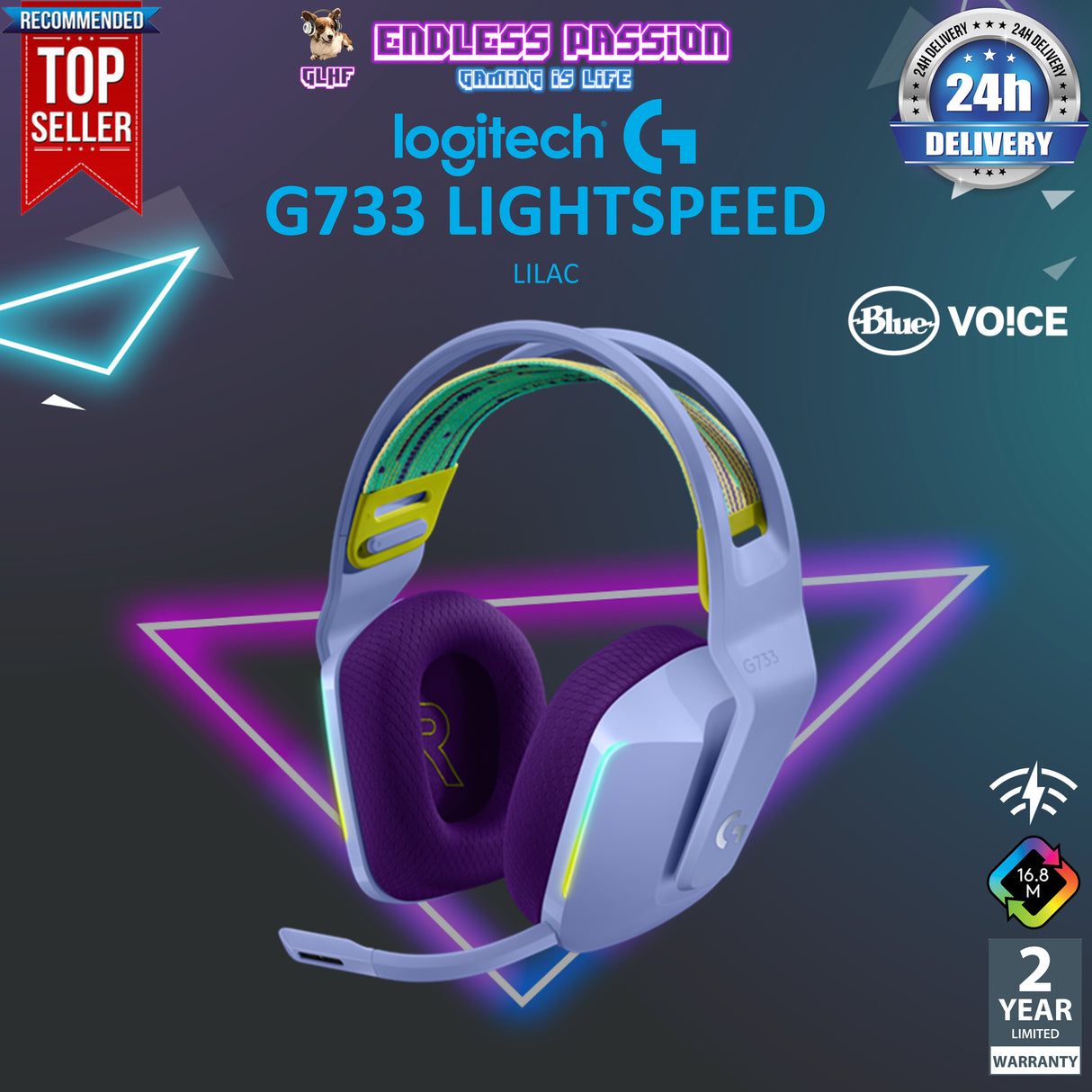 Logitech G733 Lightspeed Wireless Gaming Headset