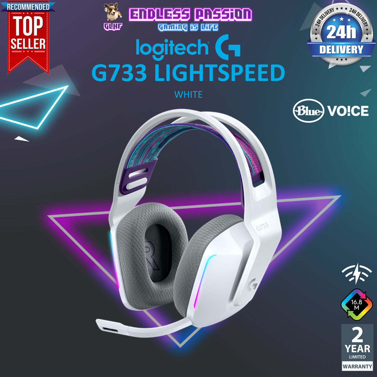 Logitech G733 Lightspeed Wireless Gaming Headset