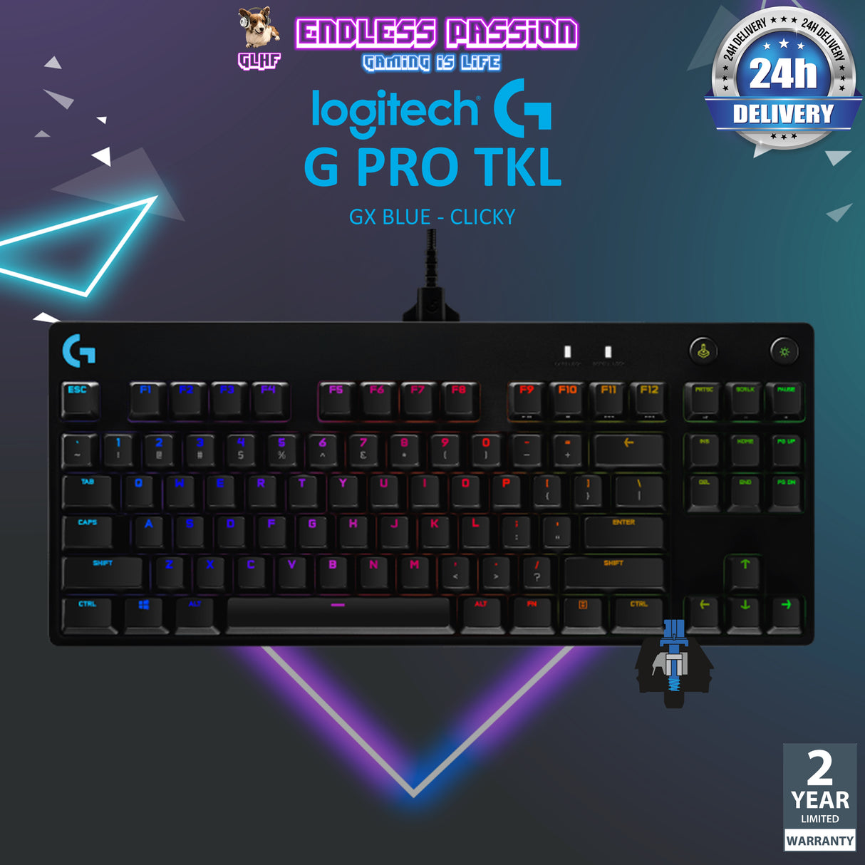 Logitech G PRO TKL Wired Mechanical Gaming Keyboard