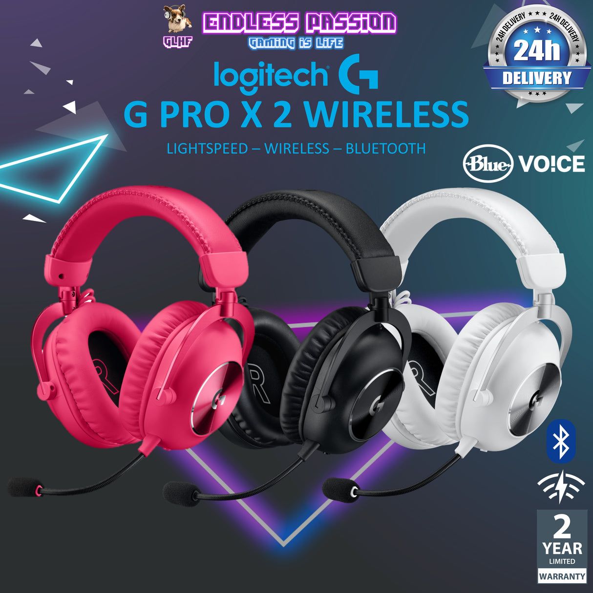 Logitech G PRO X 2 Lightspeed Wireless Gaming Headset