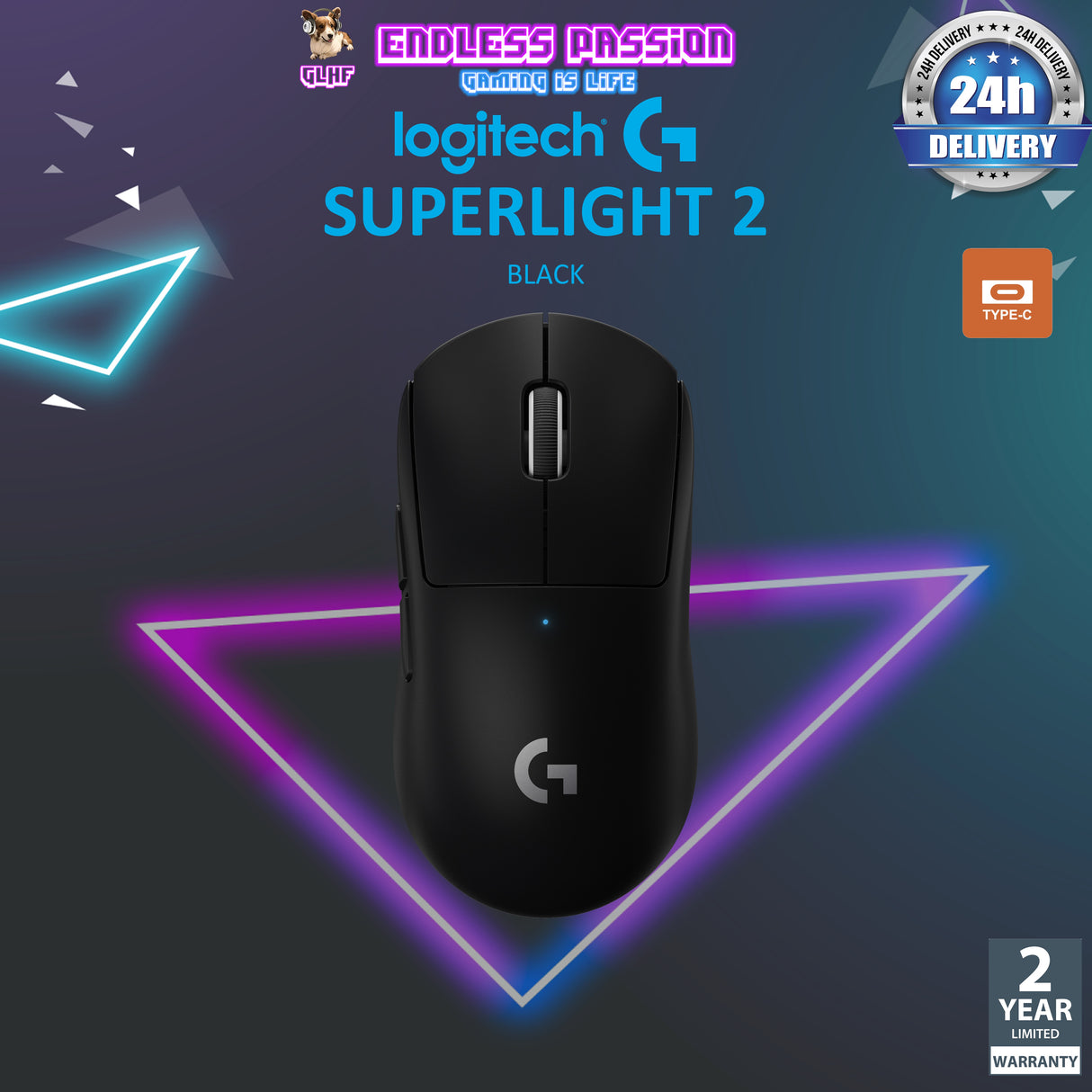 Logitech G PRO X SUPERLIGHT 2 LIGHTSPEED Wireless Gaming Mouse