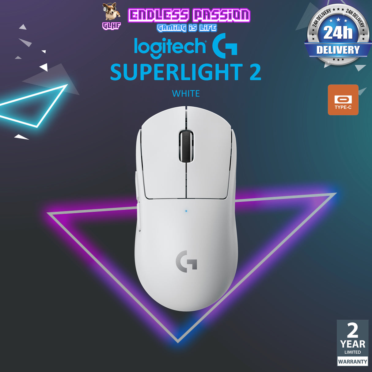 Logitech G PRO X SUPERLIGHT 2 LIGHTSPEED Wireless Gaming Mouse