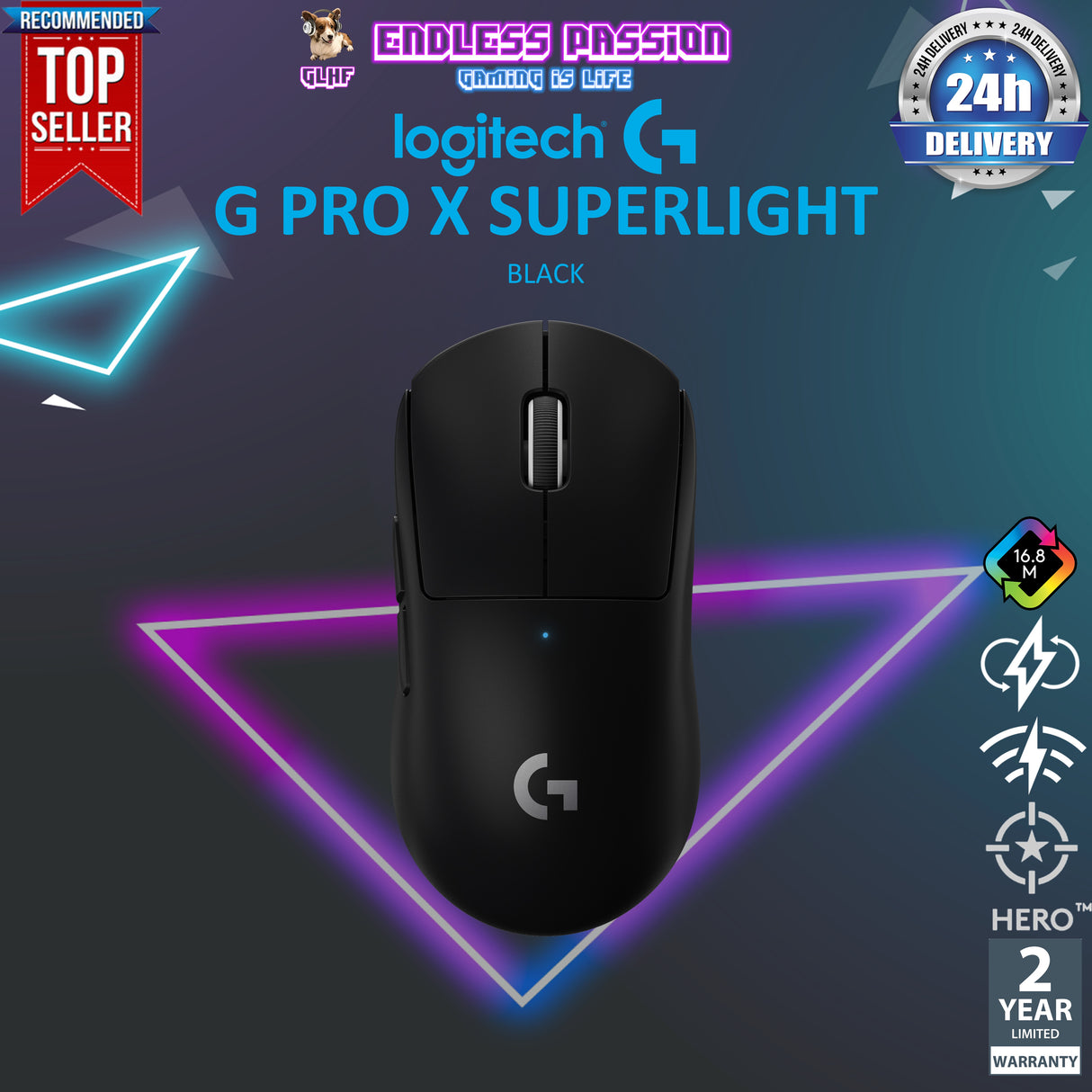 Logitech G PRO X SUPERLIGHT Wireless Gaming Mouse