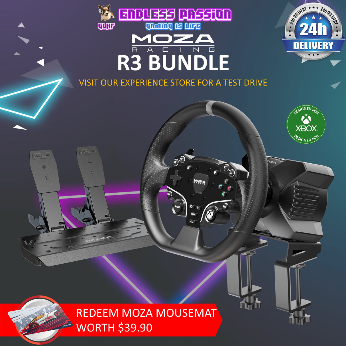 MOZA R3 Bundle for XBOX & PC