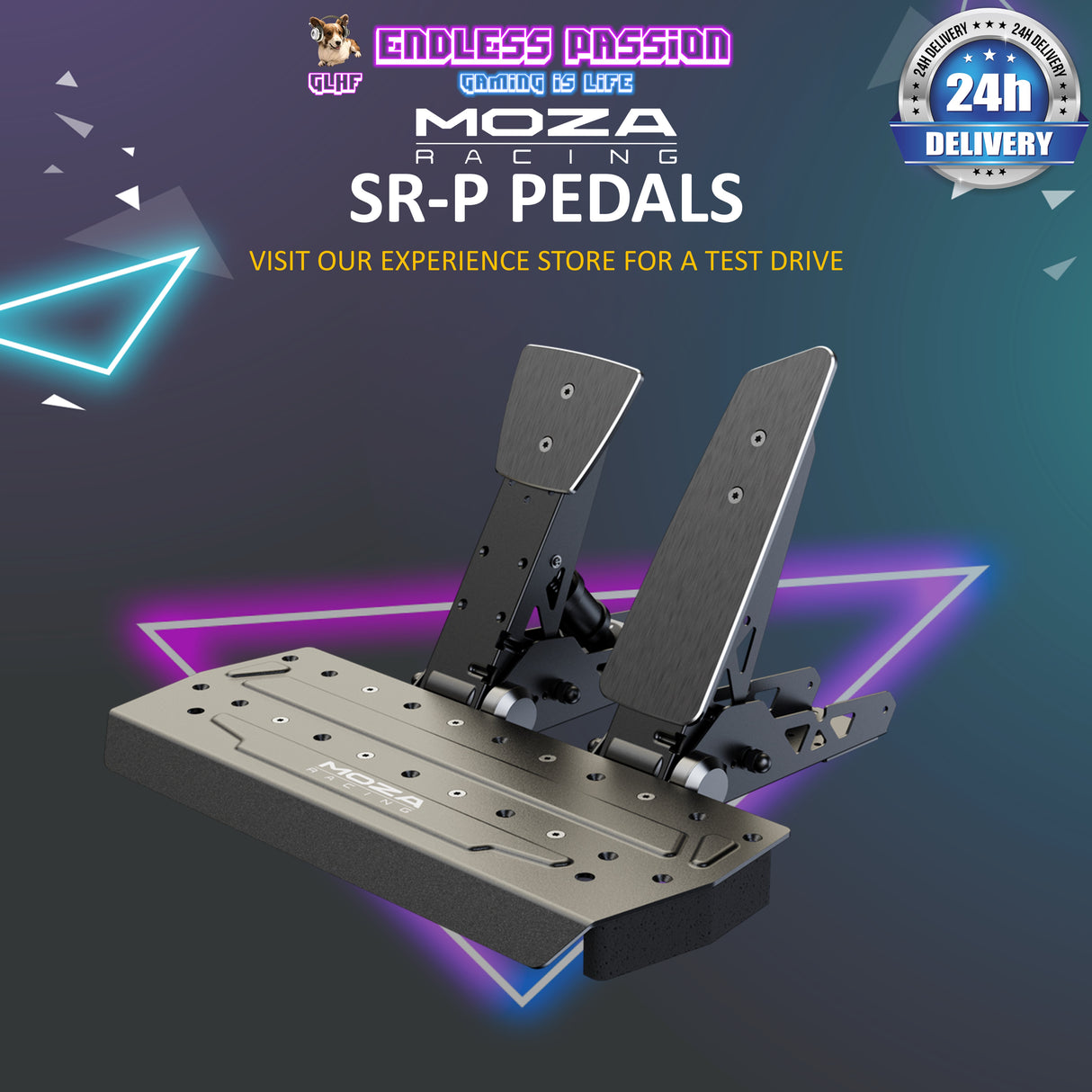 MOZA SR-P Double Pedals with Base