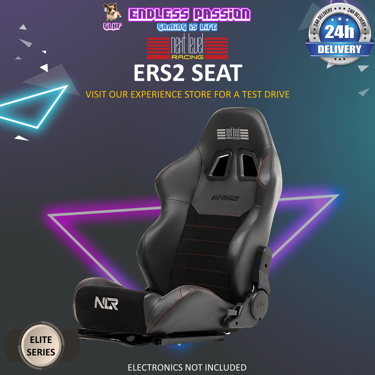 Next Level Racing Elite ERS2 Reclining Racing Seat