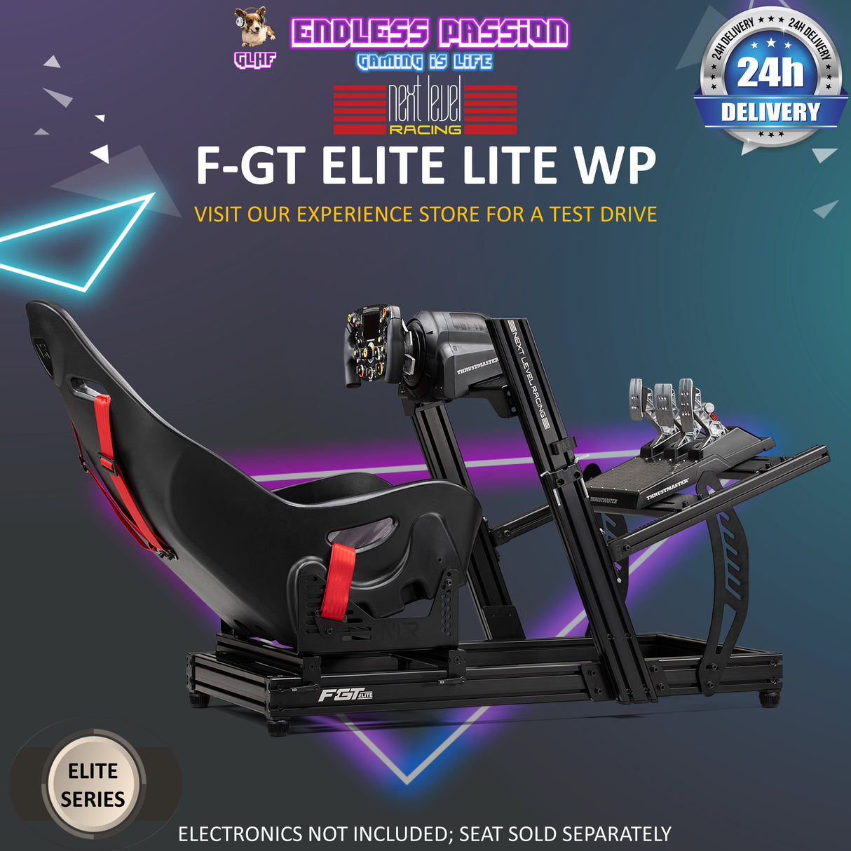 Next Level Racing F-GT Elite Lite Wheel Plate Edition Racing Cockpit