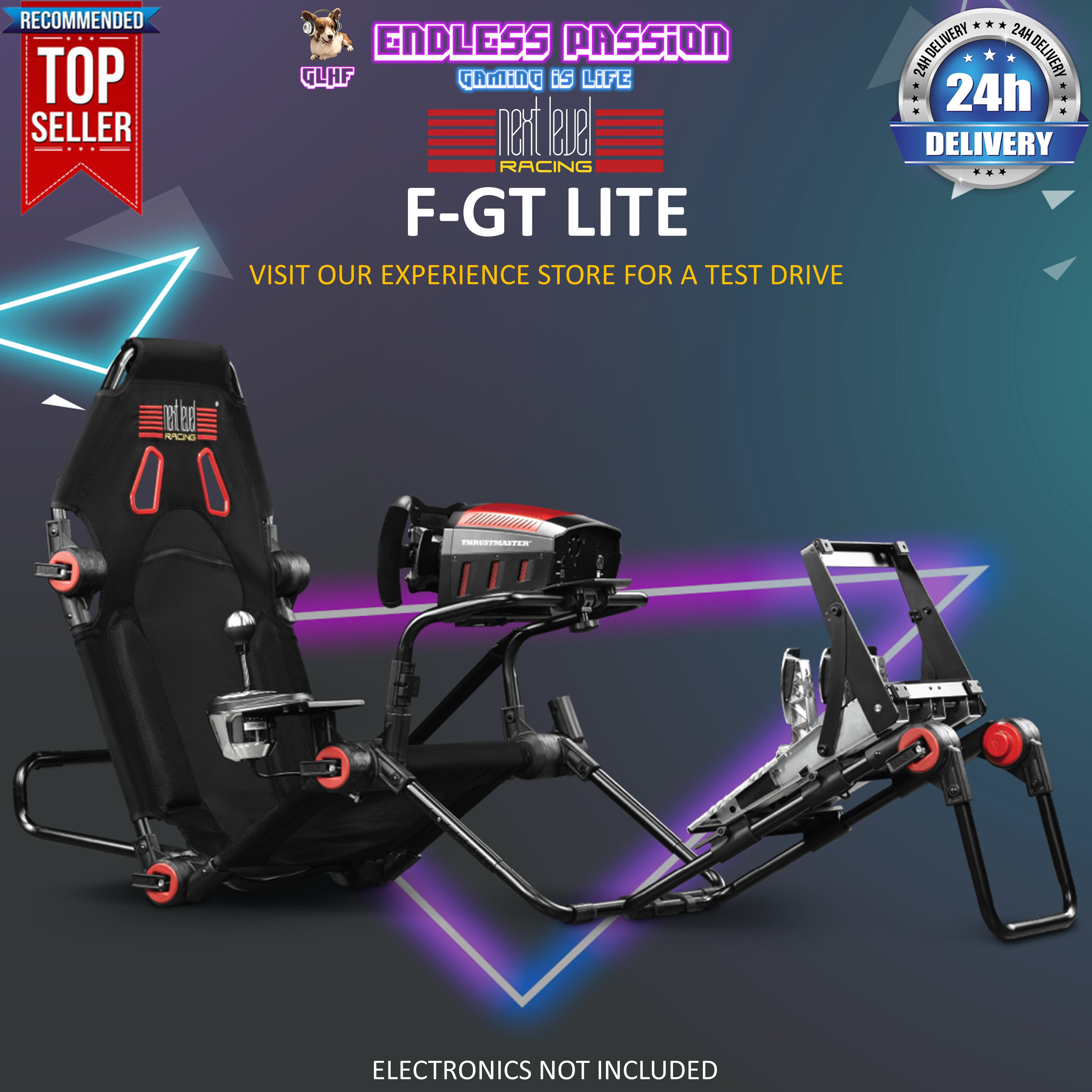 Next Level Racing F-GT Lite Foldable Racing Cockpit – Endless Passion