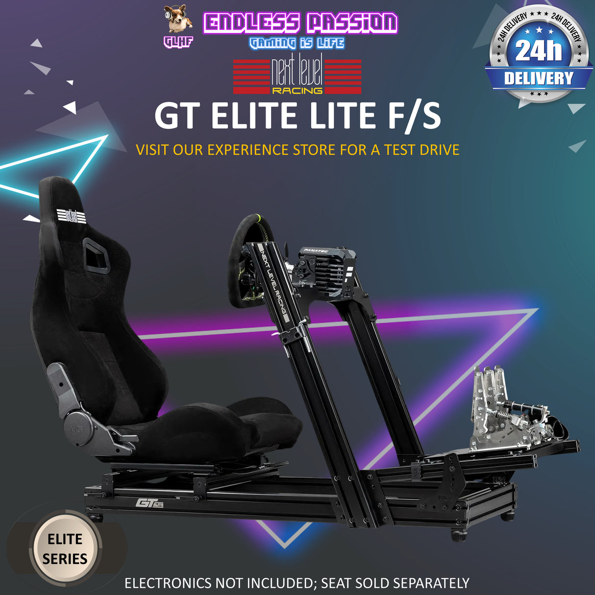 Next Level Racing GTELITE Lite Front & Side Mount Edition Racing Cockpit