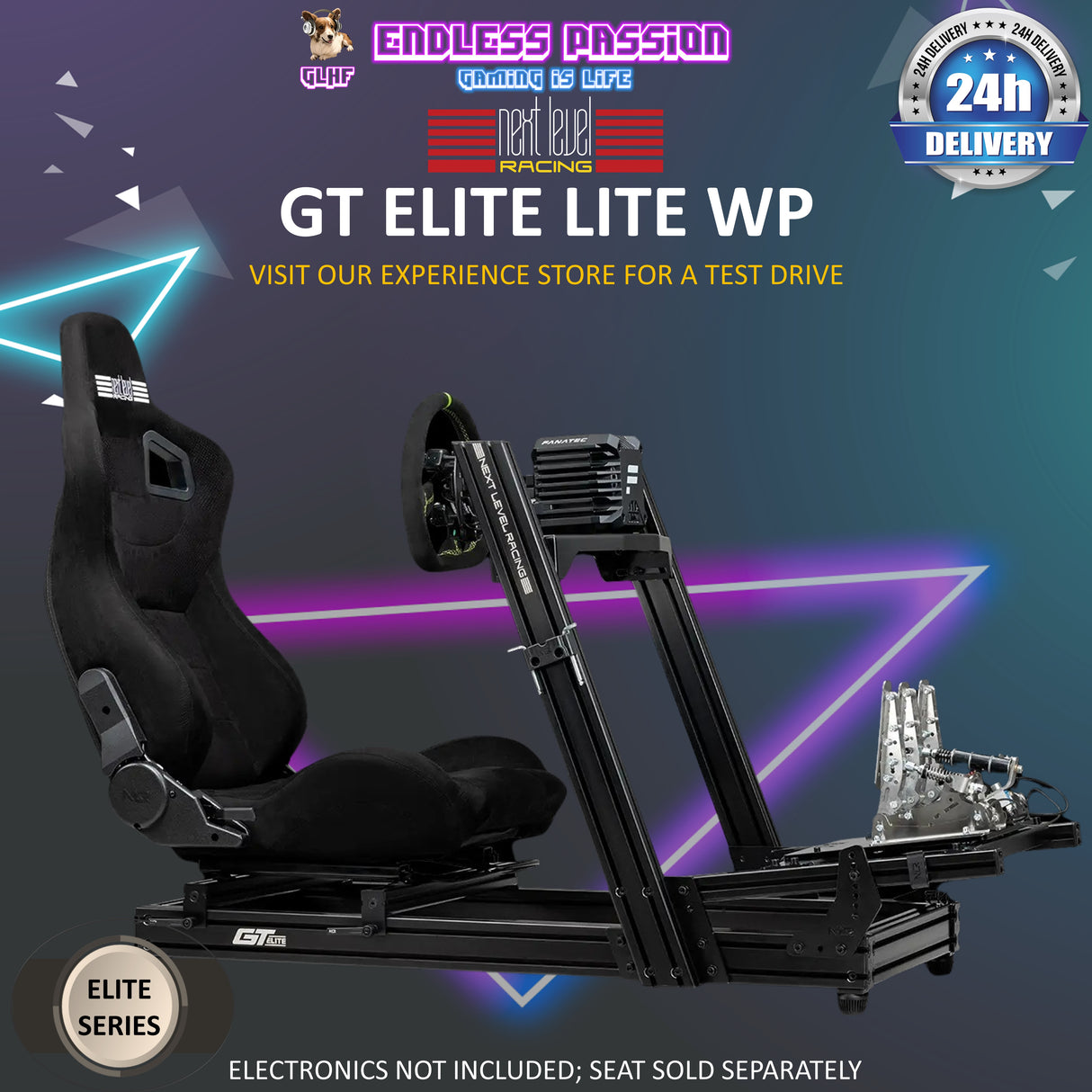 Next Level Racing GTELITE Lite Wheel Plate Edition Racing Cockpit