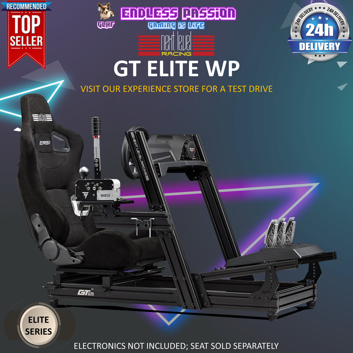 Next Level Racing GTELITE Wheel Plate Edition Racing Cockpit