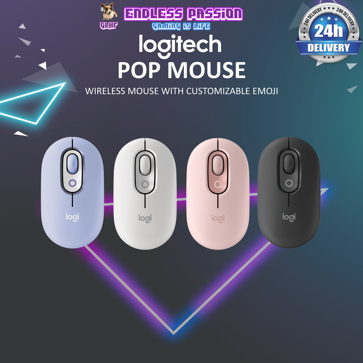 Logitech POP Mouse Wireless Mouse with Customizable Emojis