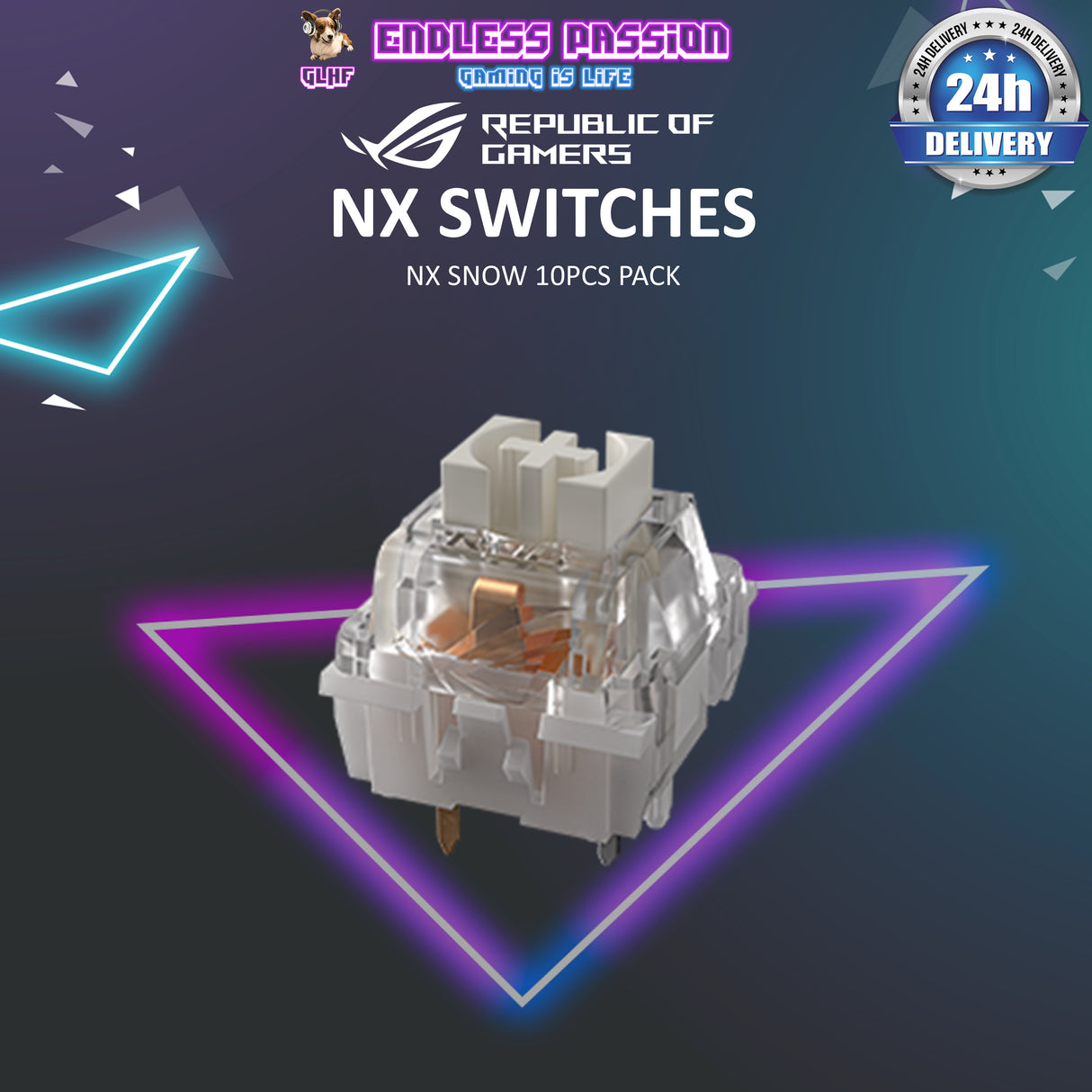 Asus ROG NX Switches 10PCS Pack - NX Snow / Storm