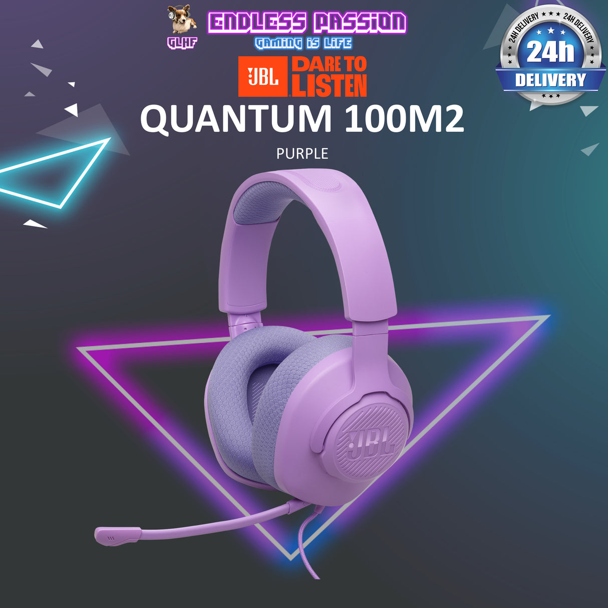 JBL Quantum 100M2 Wired Over-Ear Gaming Headset