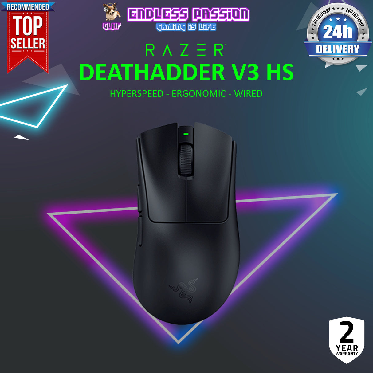 Razer DeathAdder V3 HyperSpeed Wireless Esports Gaming Mouse