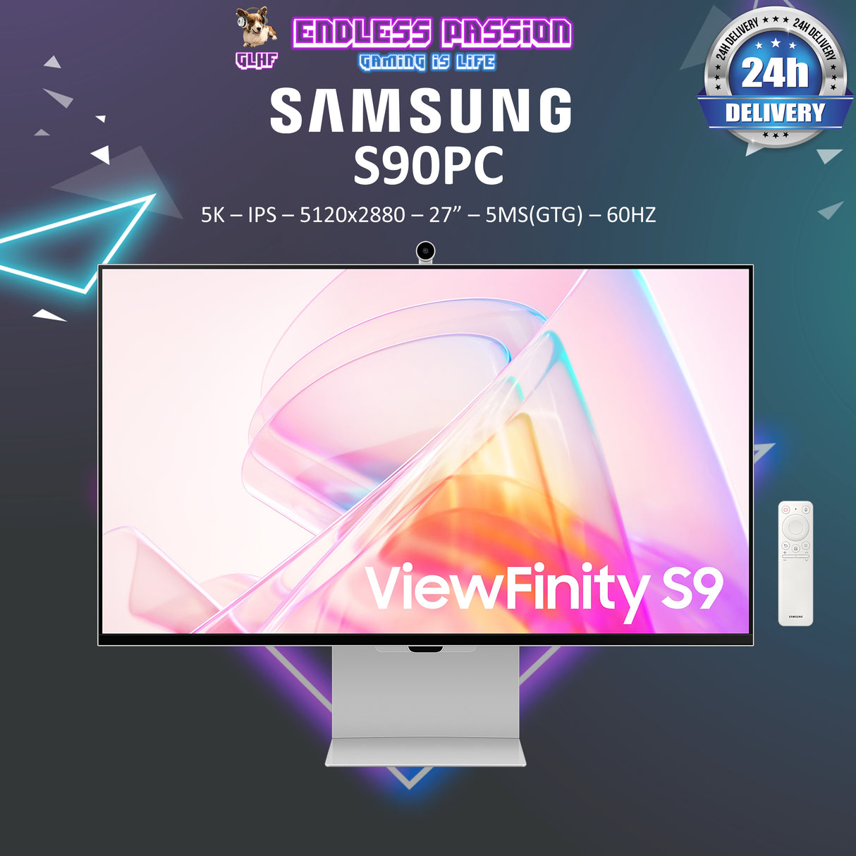 Samsung ViewFinity S90PC 27" 5K UHD IPS Display Productivity Monitor - LS27C900PAEXXS