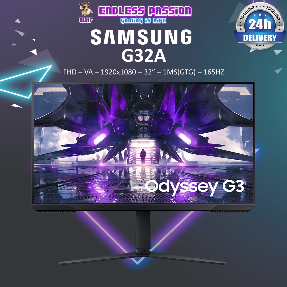 Samsung Odyssey G3 G32A 32" Full HD VA Display Gaming Monitor - LS32AG320NEXXS