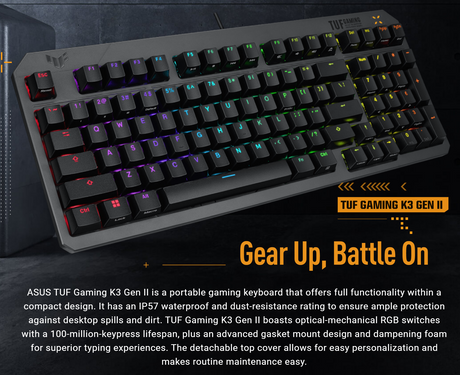 Asus TUF Gaming K3 Gen II Wired Mechanical Gaming keyboard