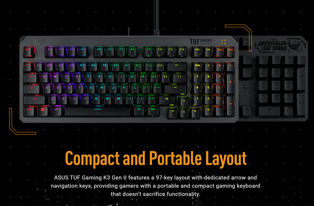 Asus TUF Gaming K3 Gen II Wired Mechanical Gaming keyboard