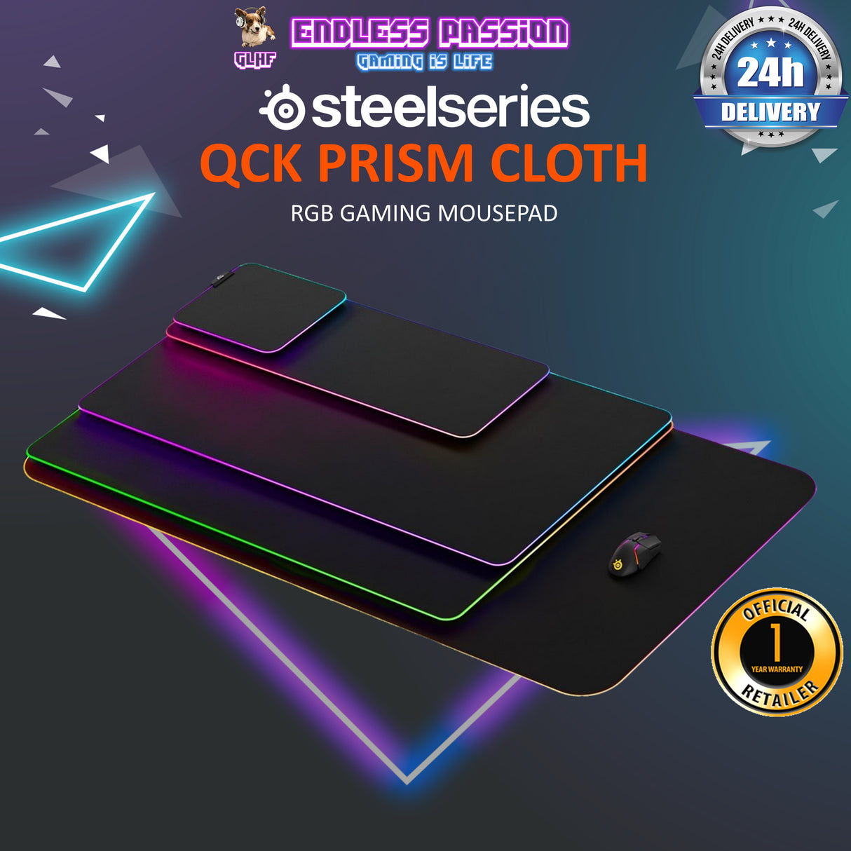 SteelSeries Qck Prism Cloth Gaming Mousepad