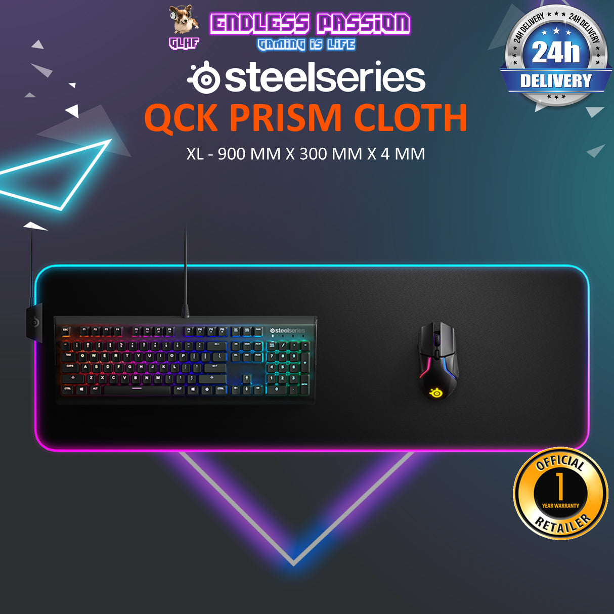 SteelSeries Qck Prism Cloth Gaming Mousepad