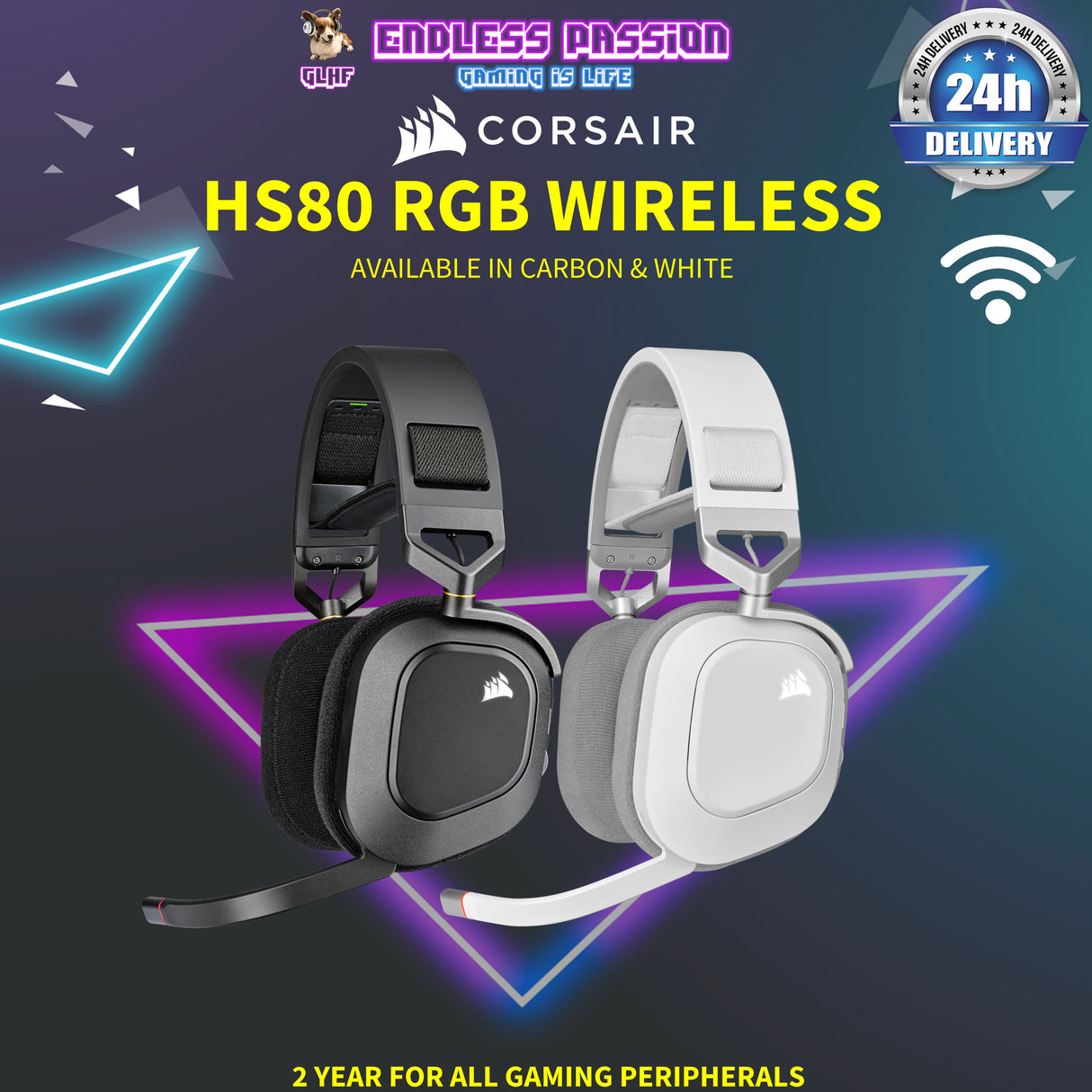 Corsair HS80 RGB Wireless Premium Gaming Headset