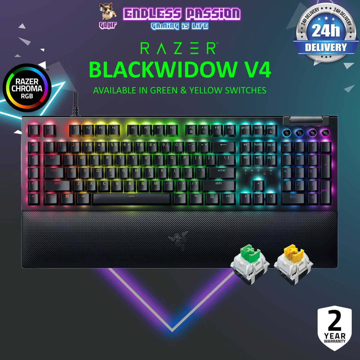 Razer BlackWidow V4 Wired Mechanical Gaming Keyboard