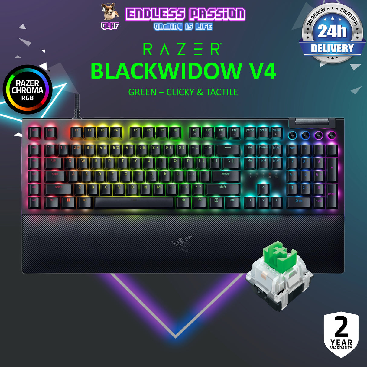 Razer BlackWidow V4 Wired Mechanical Gaming Keyboard