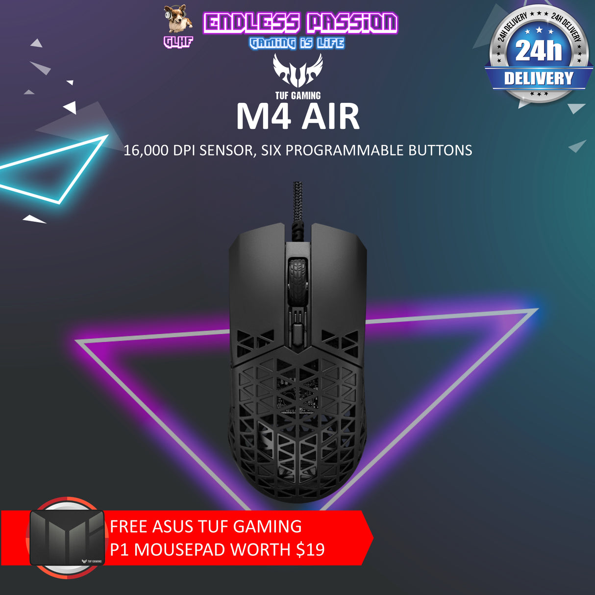 Asus TUF Gaming M4 Air Wired Gaming Mouse