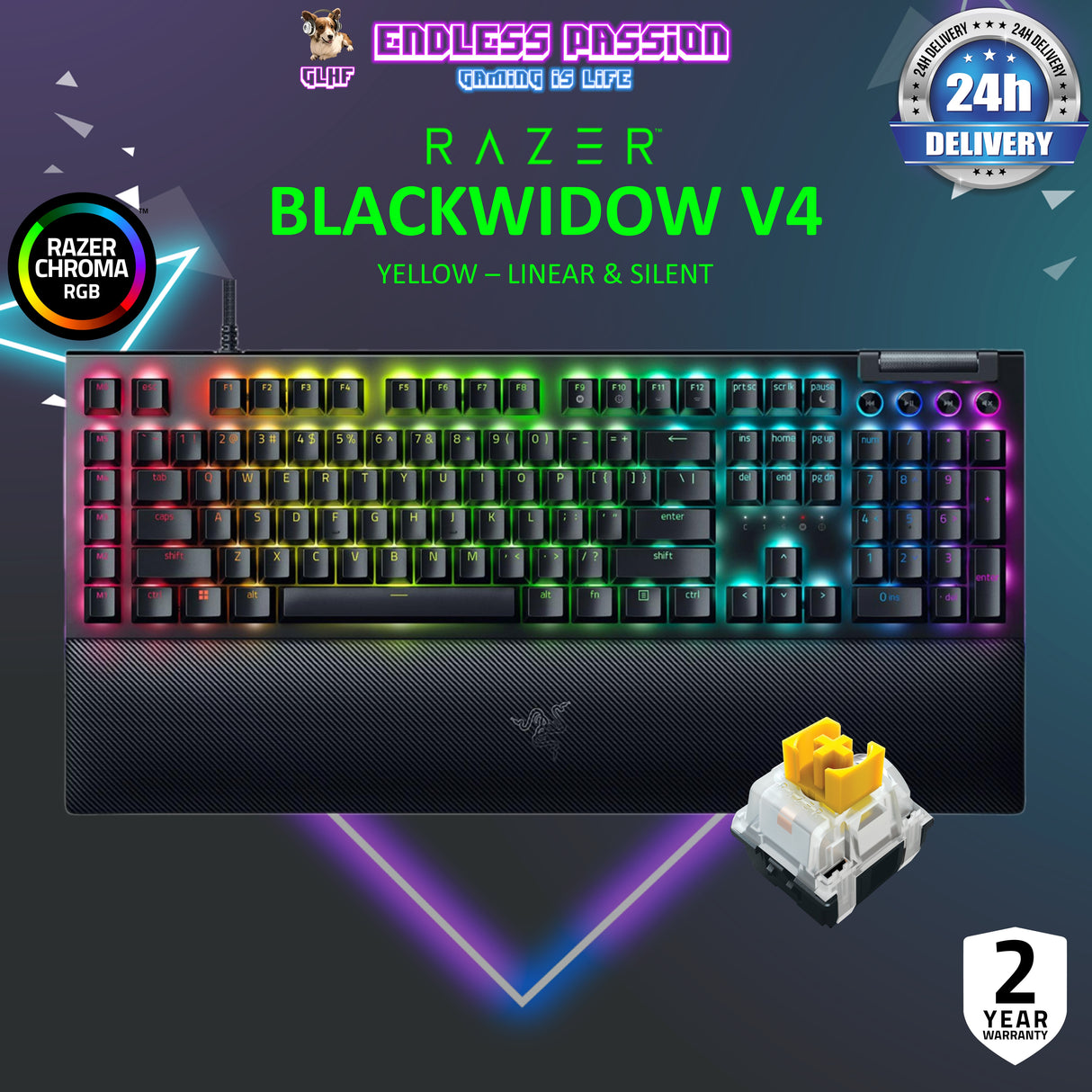 Razer BlackWidow V4 Wired Mechanical Gaming Keyboard