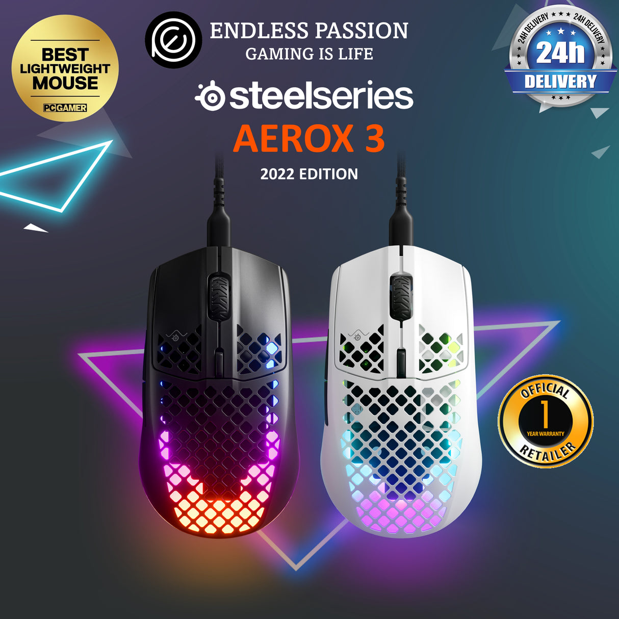 SteelSeries Aerox 3 (2022) Gaming Mouse