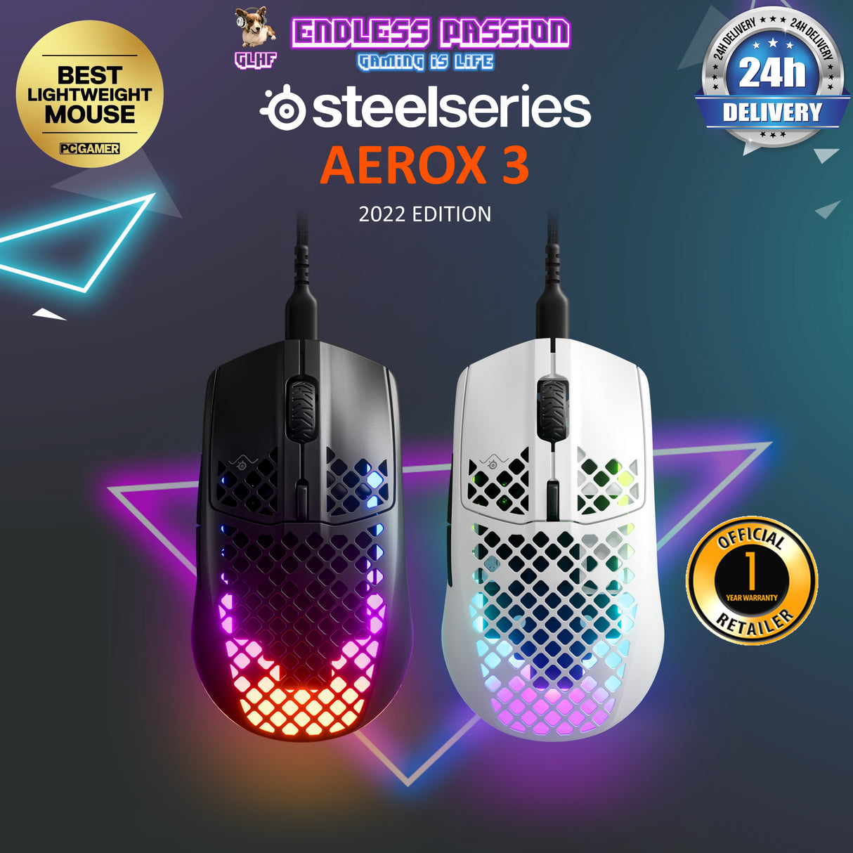 SteelSeries Aerox 3 (2022) Wired Gaming Mouse